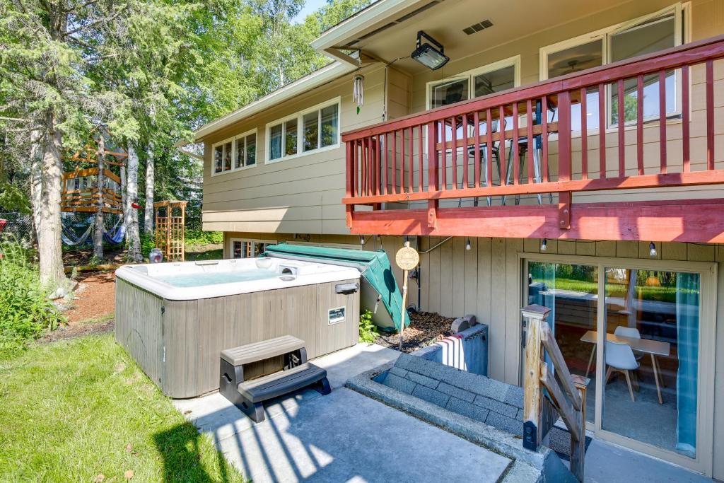Spacious Eagle River Escape with Hot Tub and Views!
