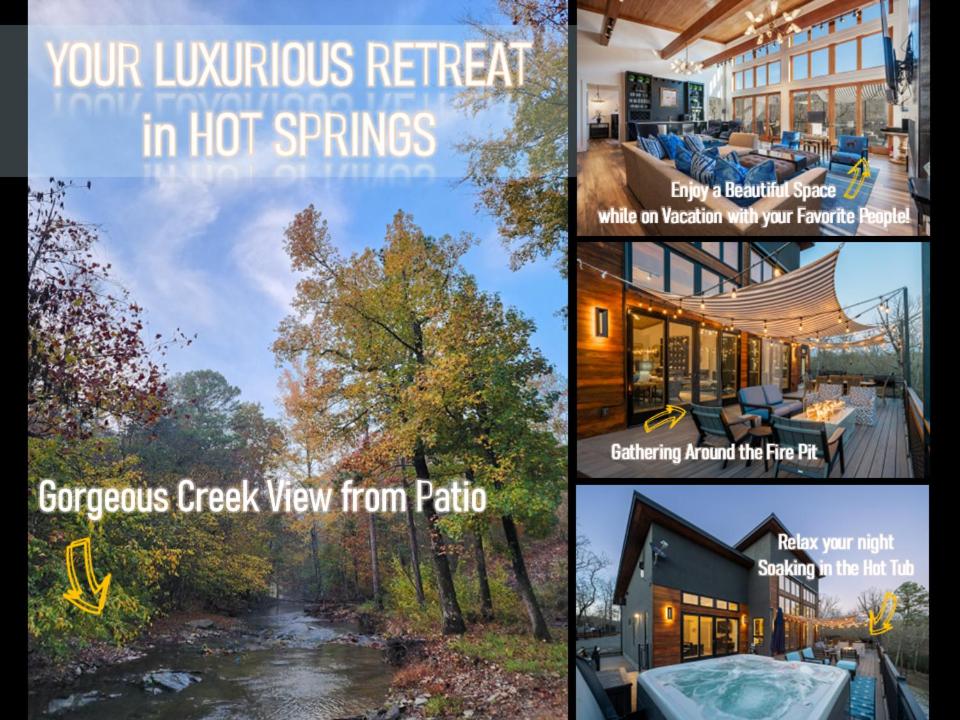 Luxurious Retreat! Private Creek View, Hot-tub, Pool