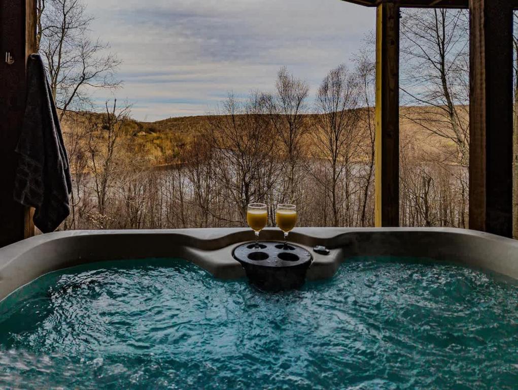 Paws & Peaks Lakeview Lodge Hot Tub Amazing View