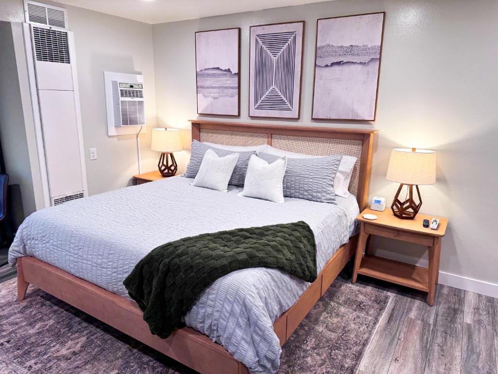 Modern Studio 65 TV, King Bed, Hot Tub